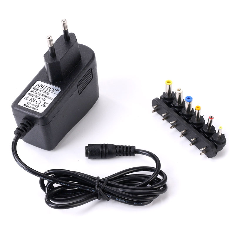 Multifunction power adapter 12V 2A European gauge