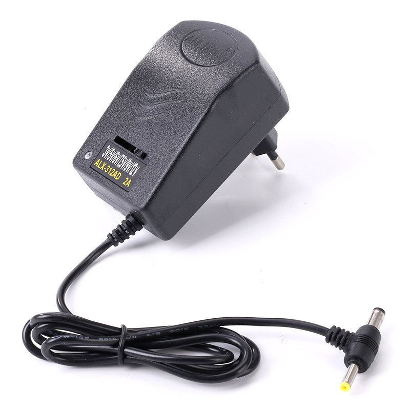 Adjustable power adapter 2A T type European gauge