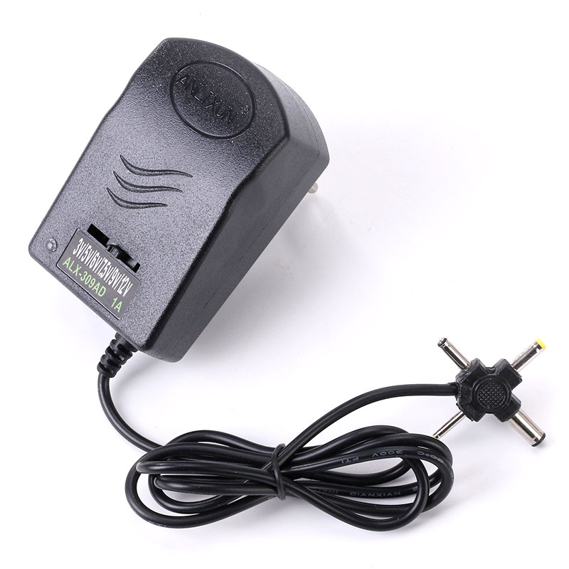 Adjustable power adapter 1A 4-head European gauge